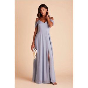 Birdy Grey Women's Devin Convertible Chiffon Dusty Blue Bridesmaid Dress Medium